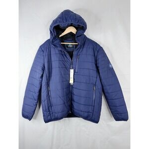 New Spire By Galaxy Sherpa Lined Hooded Puffer Jacket Men's US‎ Size L